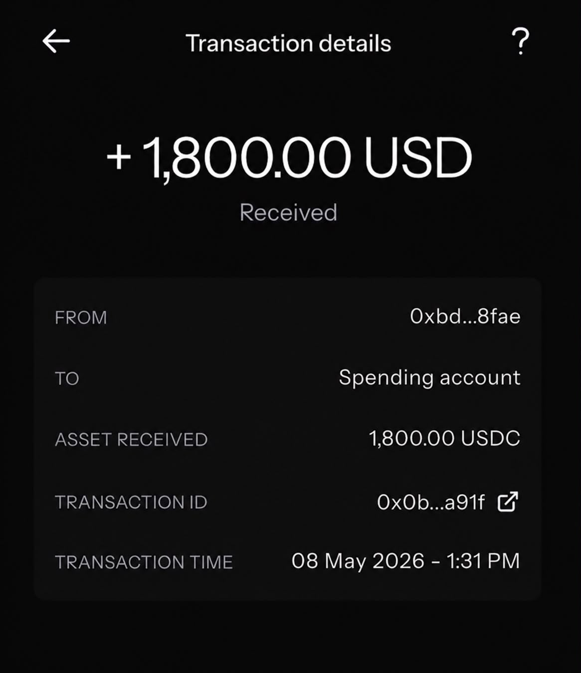 Comprovante de payout em mesa proprietária